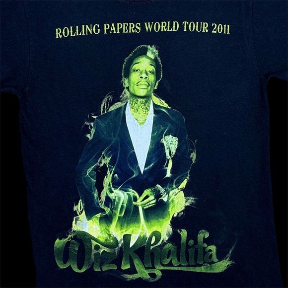Wiz Khalifa TGOD Authorized Merch 2011 Rolling Papers Tour Concert Tee Sz Small - Picture 2 of 4
